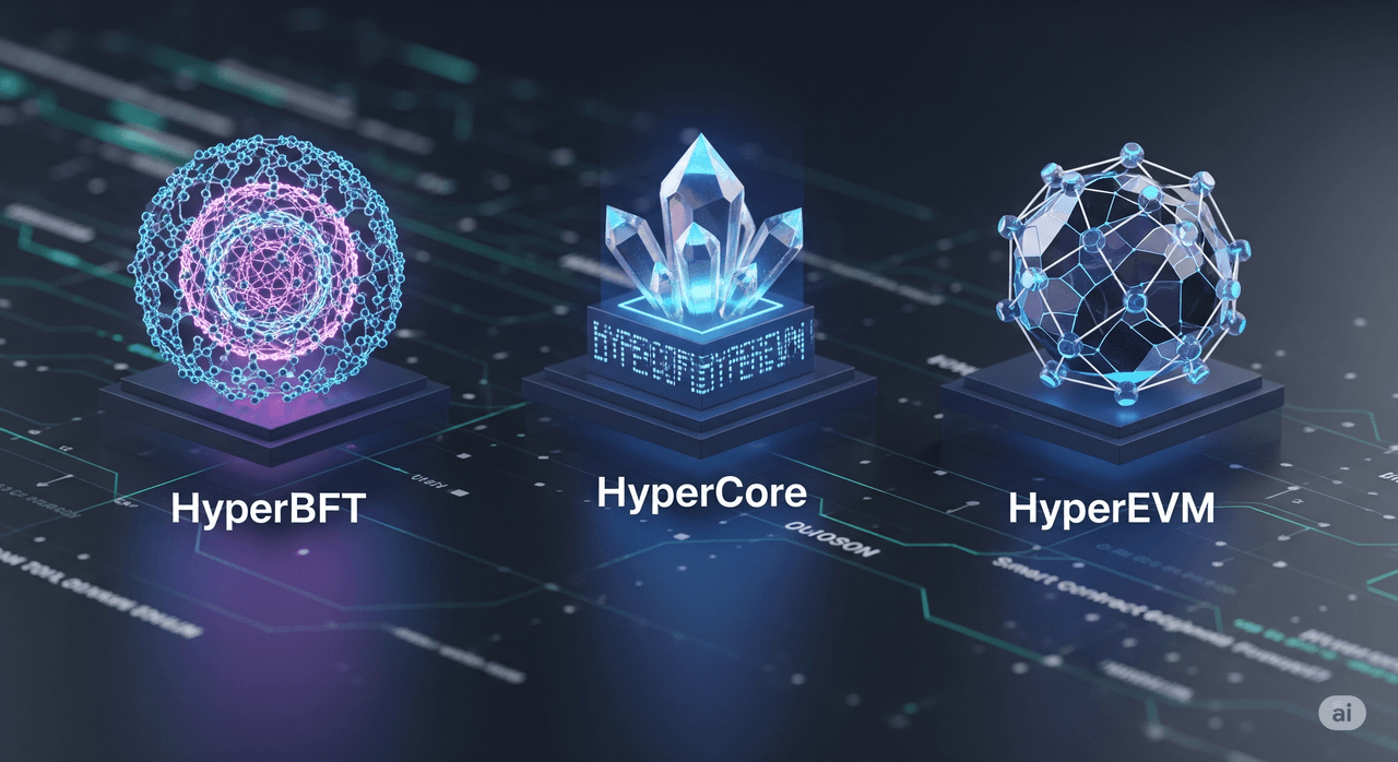 HyperBFT, HyperCore, and HyperEVM are essential elements of Hyperliquid's success.