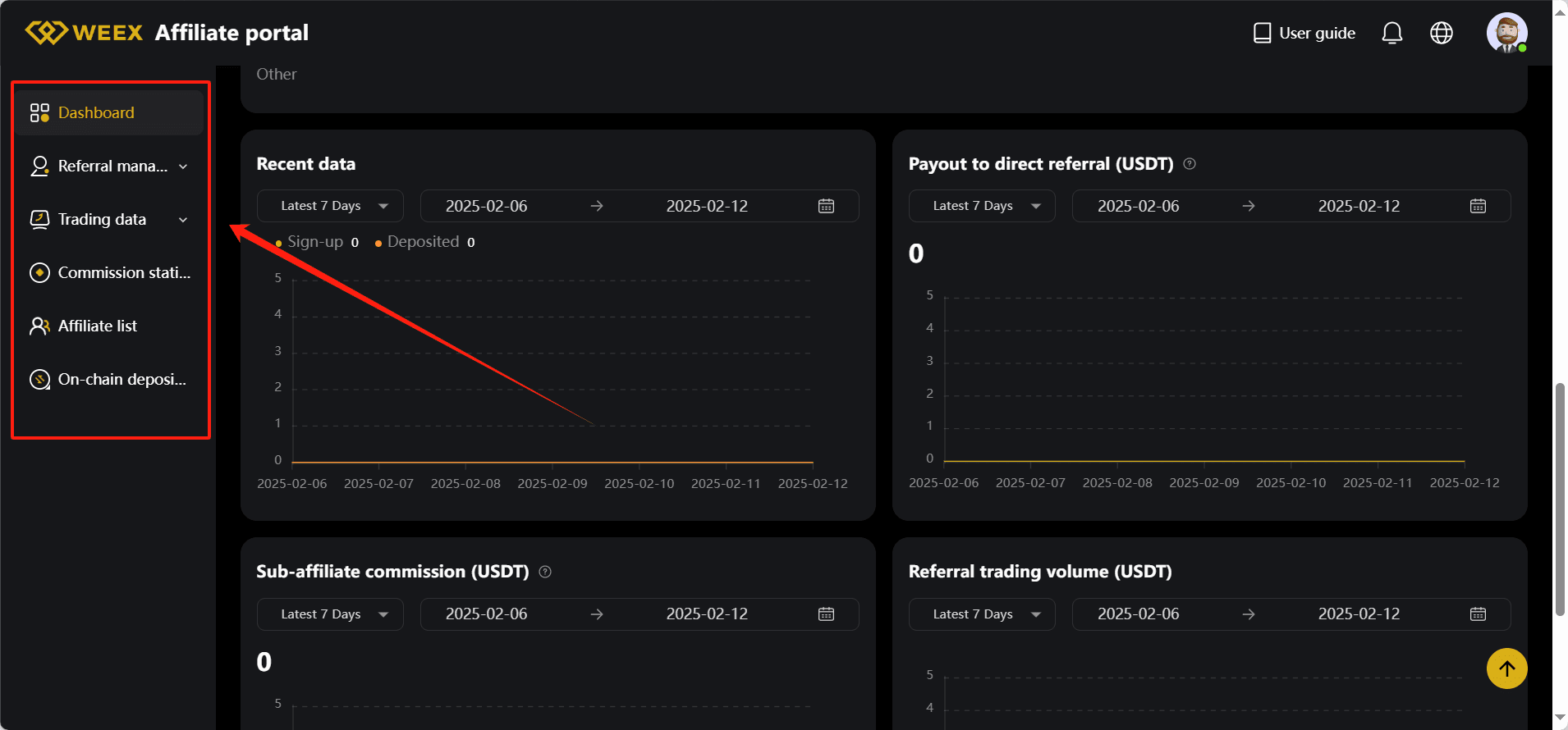 Access Your WEEX Affiliate Dashboard