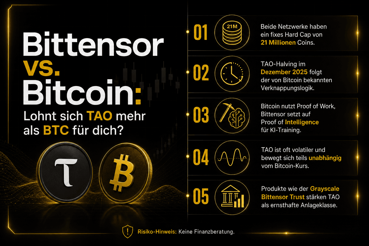 بيتكوين مقابل Bittensor: هل TAO استثمار أفضل من BTC بالنسبة لك؟