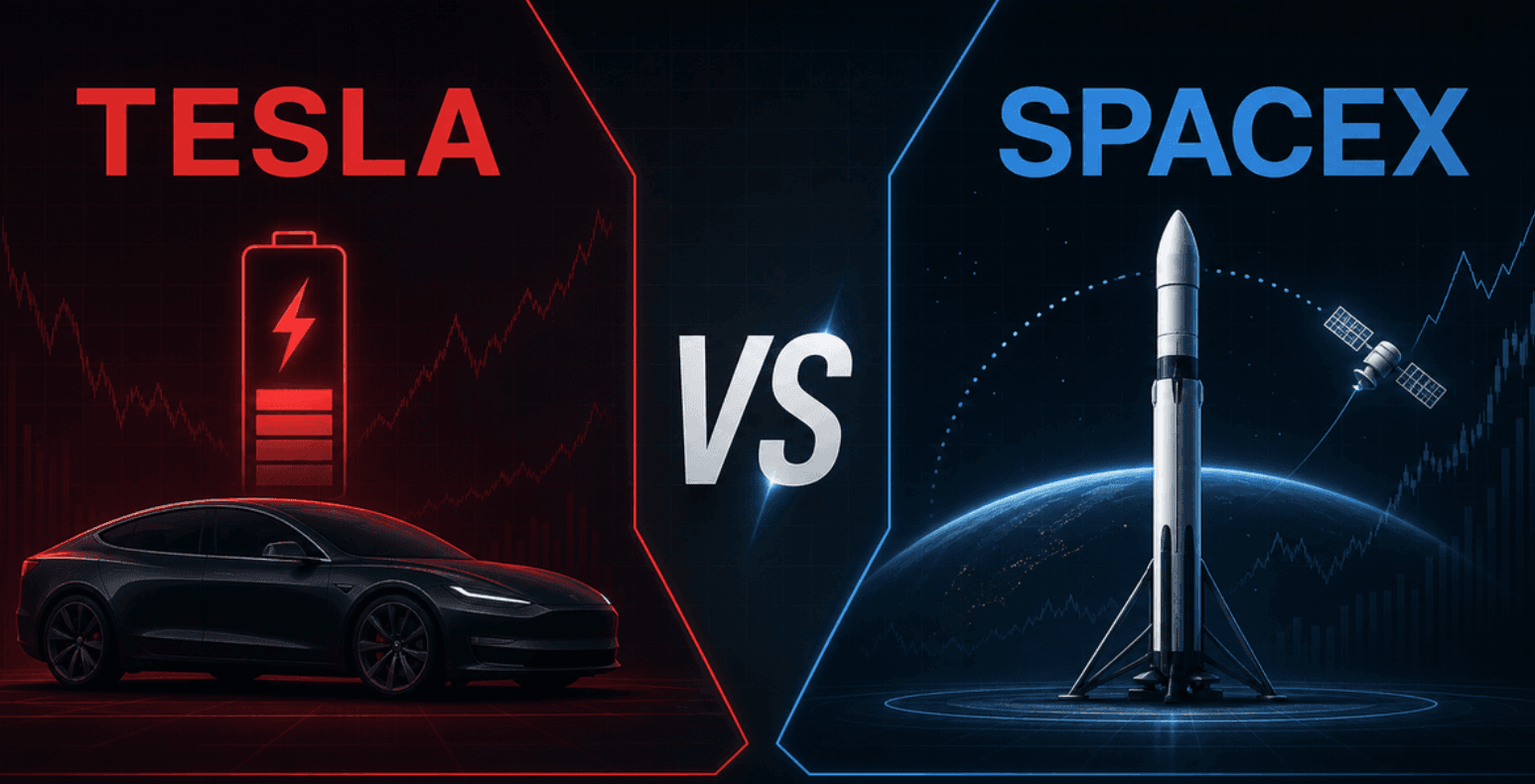 مقارنة أسهم سبيس إكس (SpaceX) وأسهم تسلا (Tesla): شركتا إيلون ماسك العامتان