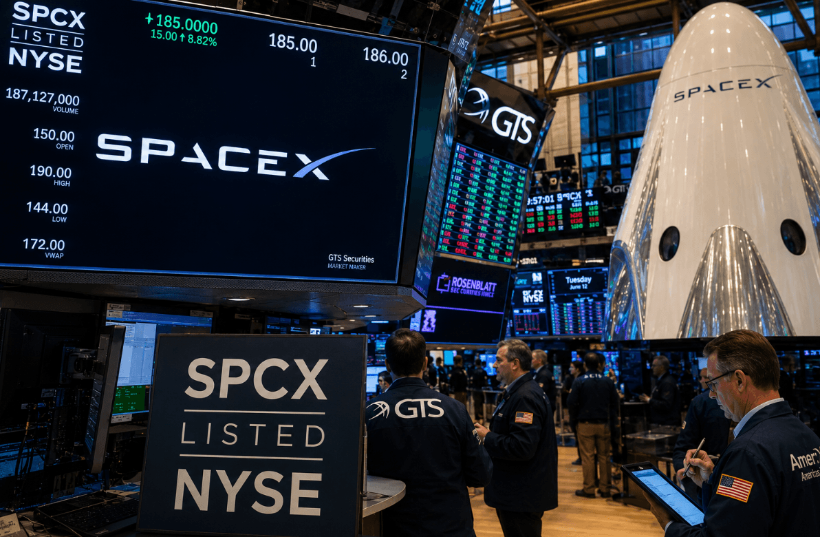 سهم SPCX: لماذا انخفض سهم سبيس إكس بنسبة 16%، وما الخطوة التالية؟