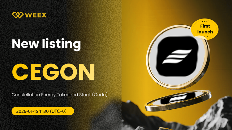 交易 CEGON USDT:WEEX 现货上的星座能源（Ondo）币